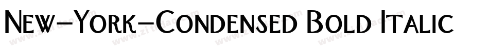 New-York-Condensed Bold Italic字体转换